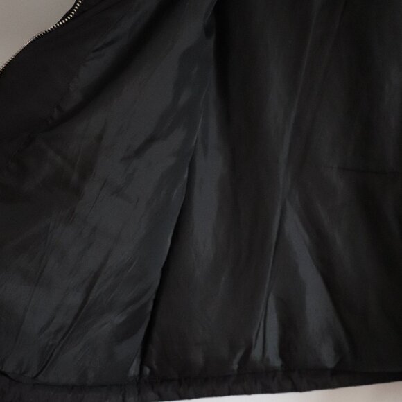H&M Oversized XS Padded Full Zip Black Lined Stand Up Collar Puffer Jacket Coat - Picture 8 of 11